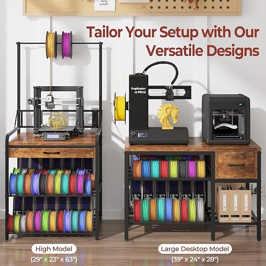 3D Printer Stand with Filament Storage – Heavy Duty Metal 3D Printer Table with - Image 9