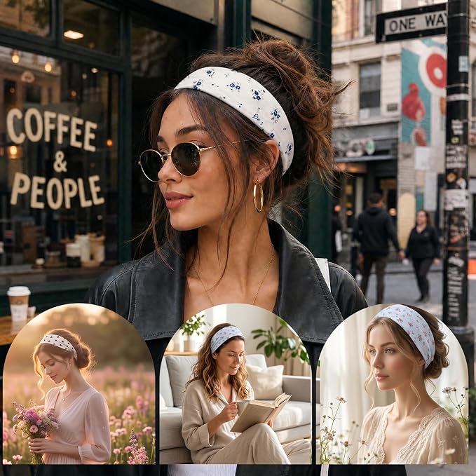 8PCS Summer-Exclusive Non Slip Sports Elastic Soft Running Fashion Headbands - Image 7