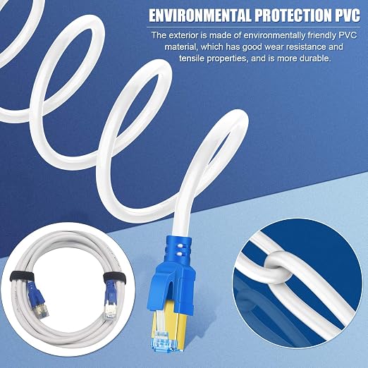 AOPOCKAN TECH Cat 8 Ethernet Cable 10 ft, Heavy Duty 26AWG Shielded Internet - Image 6