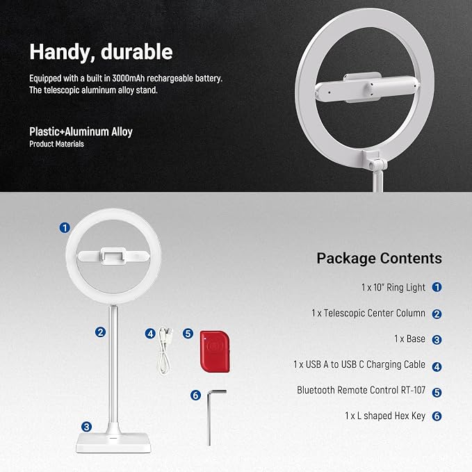 NEEWER Entry Level Version 10" 7W LED Ring Light - Image 8