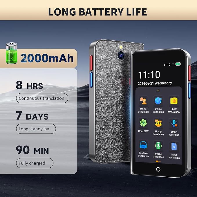 Language Translator Device No Wifi Needed, High-end Upgraded Ai Translator - Image 7