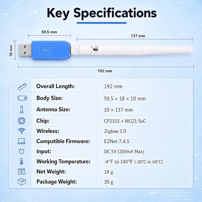 ZigBee 3.0 USB Dongle, Compatible - Image 7