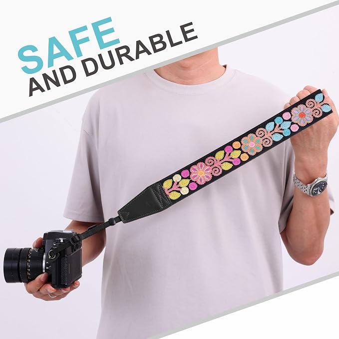 Padwa Lifestyle Colorful Crochet Camera Strap - Image 7