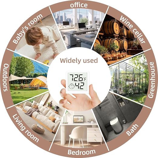Mini Humidity Meter Hygrometer 6 Pack Room Thermometer Indoor Digital - Image 8
