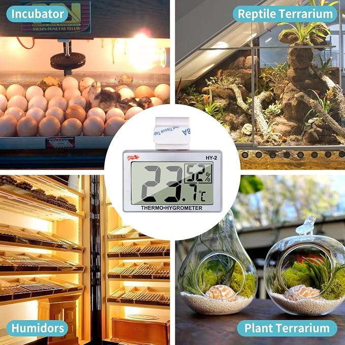Digital Reptile Thermometer for Tank, Temperature and Humidity Monitor - Image 7