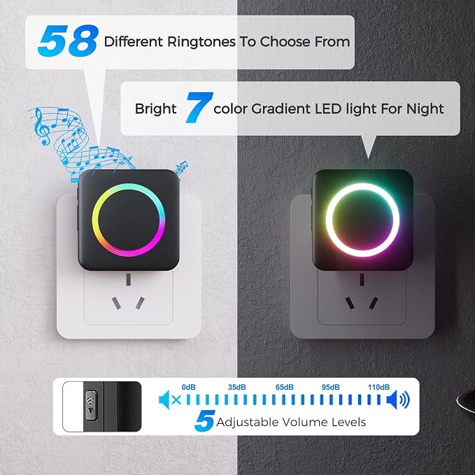 Door Chime, Satisure Wireless Door Sensor Chime When Door Opens, Door Alarms - Image 8