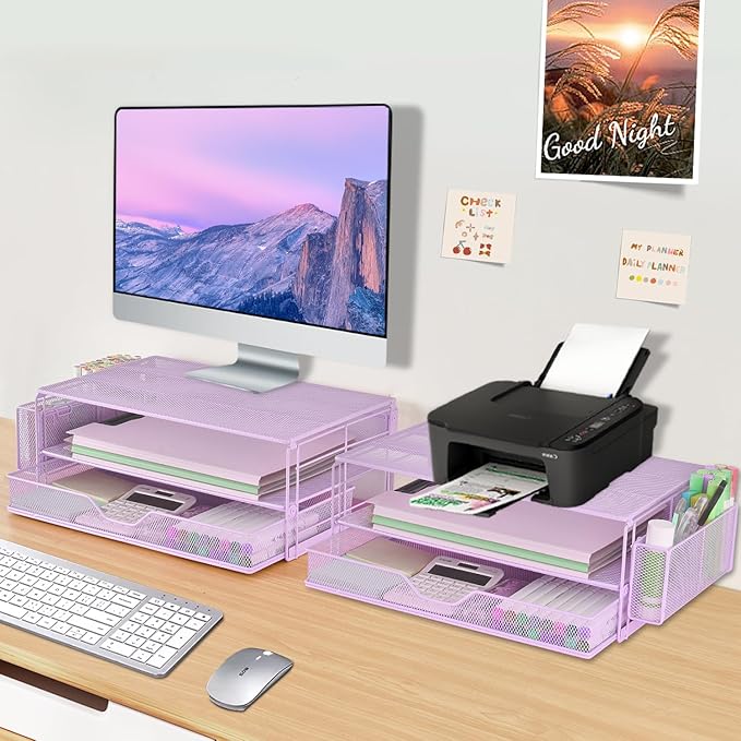 AUPSEN Computer Monitor Stands Riser,2-Tier Desk Organizers and Accessories - Image 7