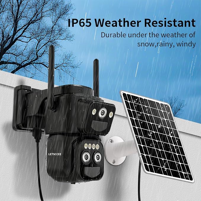LETSCEE Security Cameras Wirelss Outdoor Solar Powered - Image 9