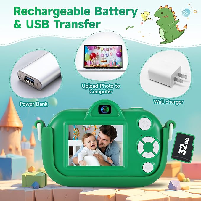 Kids Camera Boys Toys for 3 4 5 6 7 8 9 Years Old Boys, 48MP Dual Lens Kids - Image 7
