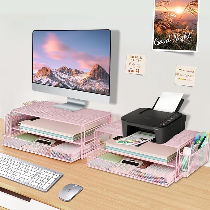 AUPSEN Computer Monitor Stands Riser,2-Tier Desk Organizers and Accessories - Image 7