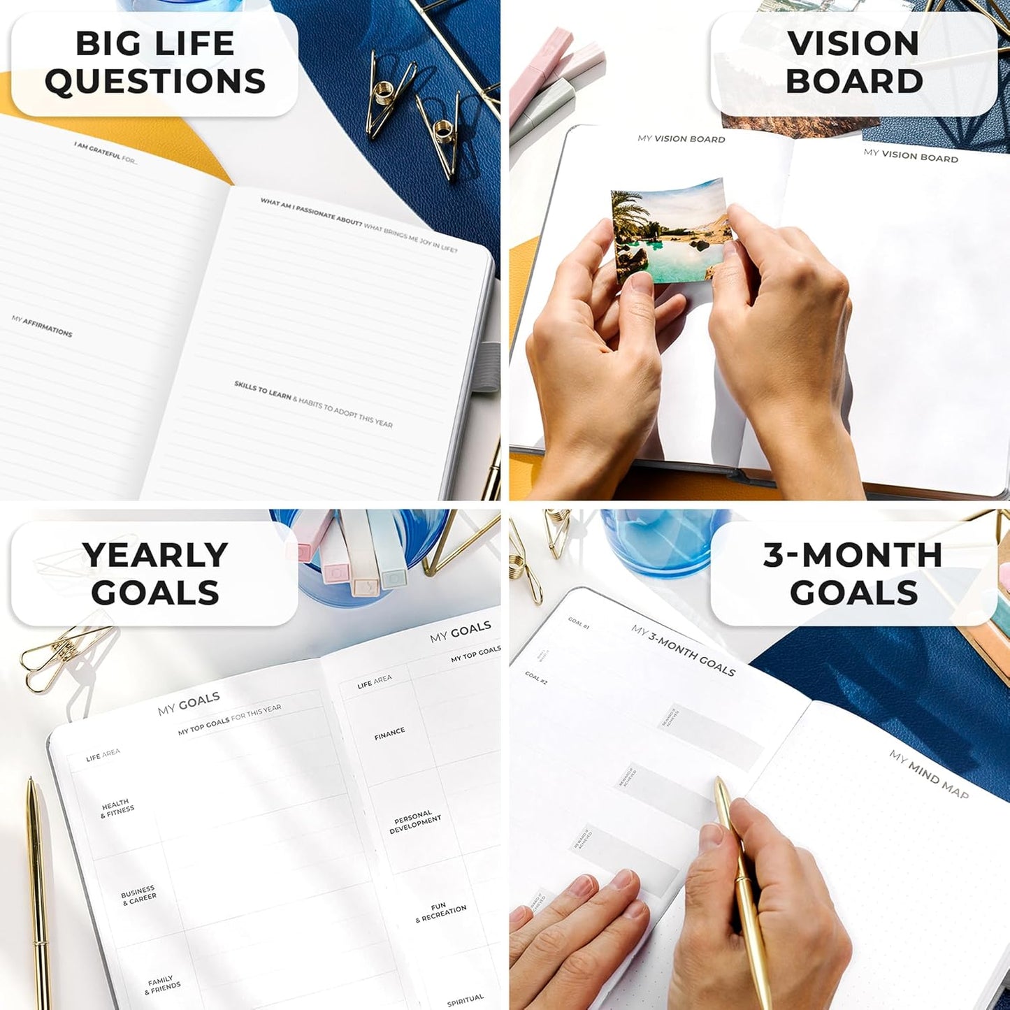 Clever Fox Planner Premium Edition – Undated Luxurious Weekly & Monthly Planner to Increase Productivity and Hit Your Goals – Organizer – Start Anytime, A5, Lasts 1 Year, Gray (Weekly)