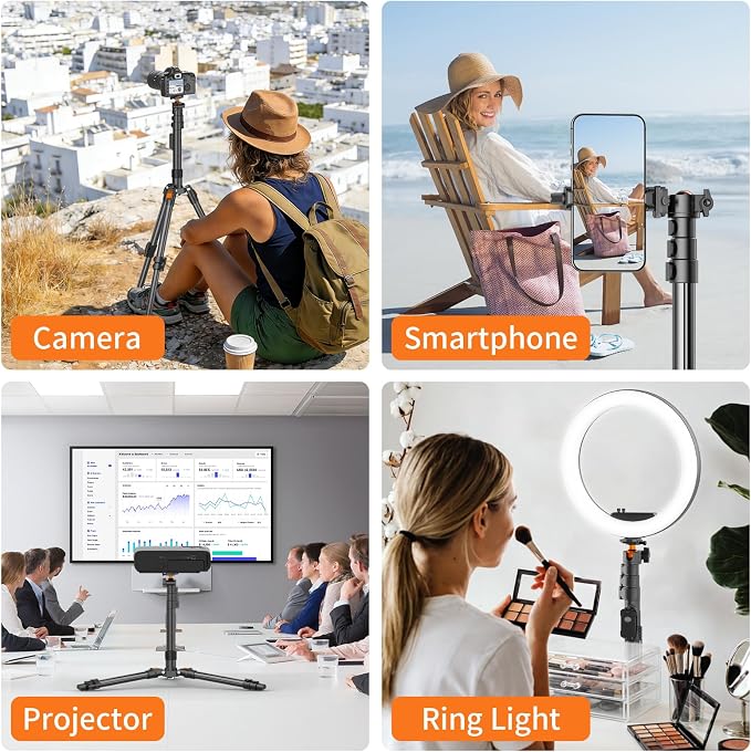 XXZU 75" Camera Tripod, Tripod For Camera Phone - Image 9