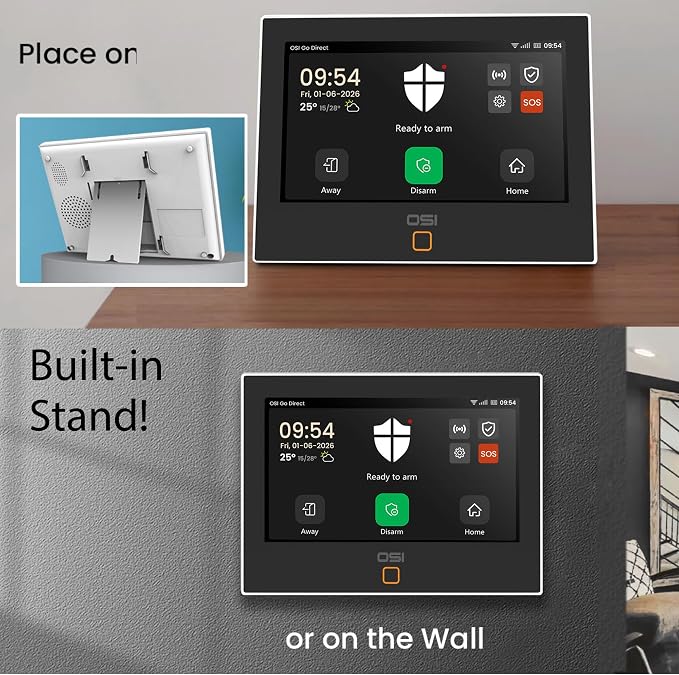 OSI Alarm System Gen 2, Motion & Entry Sensors, Wireless Siren, App & Alexa - Image 9
