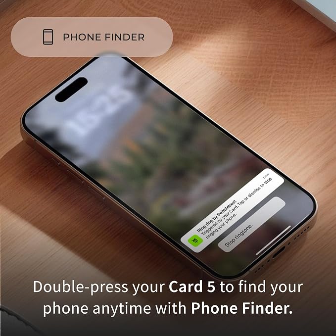 Pebblebee Card 5 | Rechargeable Bluetooth Wallet Tracker Card | Thin - Image 9