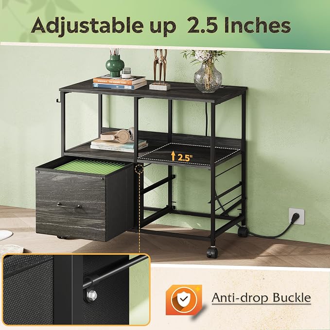 DEVAISE 3 Drawer File Cabinet - Image 7