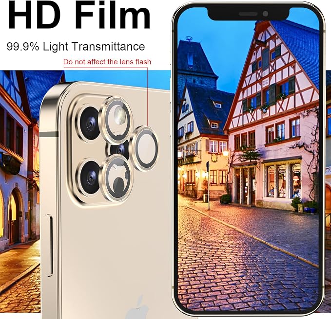 YWXTW Aluminum Alloy Tempered Glass Camera Circle Cover - Image 6