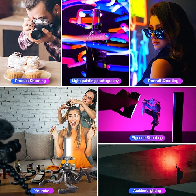 ULANZI 2 Pack Handheld Light Wand, 360° RGB LED Video Light - Image 6