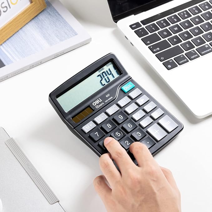 Calculator, Deli Standard Function Desktop Calculators - Image 7