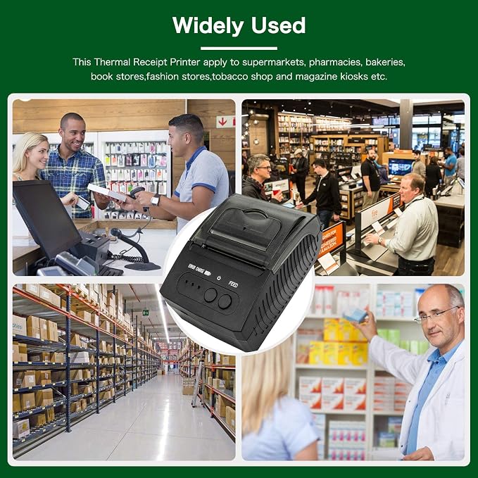 NETUM Bluetooth Receipt Printer, Portable 58mm Mini Thermal Pos Printer - Image 7