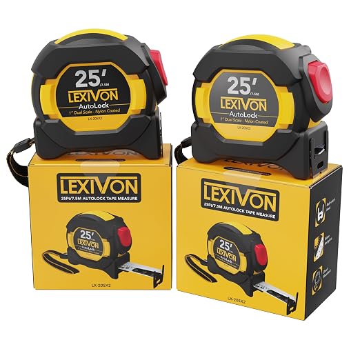 LEXIVON 25Ft/7.5m AutoLock Tape Measure | 1-Inch Wide Blade - Image 8