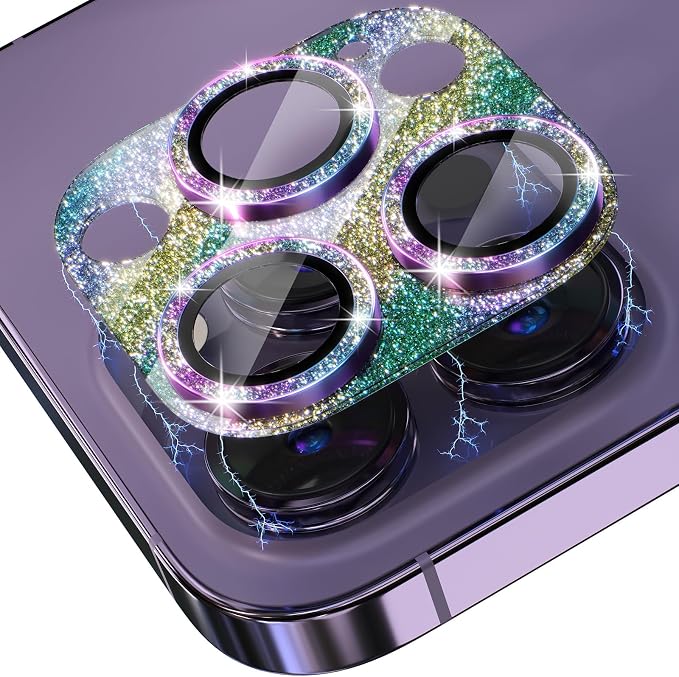 Choiche for iPhone 14 Pro/iPhone 14 Pro Max Camera Lens Protector, Bling Camera - Image 8