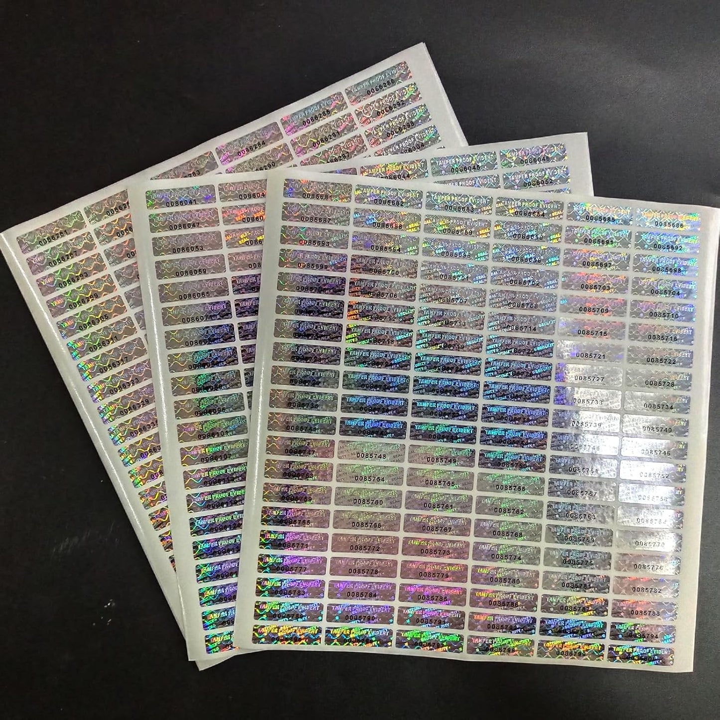 680pcs Tamper evident Hologram Stickers Original Security Labels Warranty Void Seal Tamper Proof Sticker with Unique Serial Number 1x0.3inch