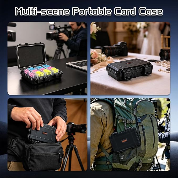 37 Slots Memory Card Case & 37 Transparent Card Cases & 60 Visual Sticky Notes - Image 7