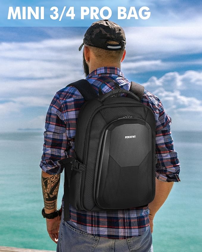 PEKREWS Mini 4 Pro Case, Mini 3/4 Pro Waterproof Hard Carrying Case, Large - Image 9