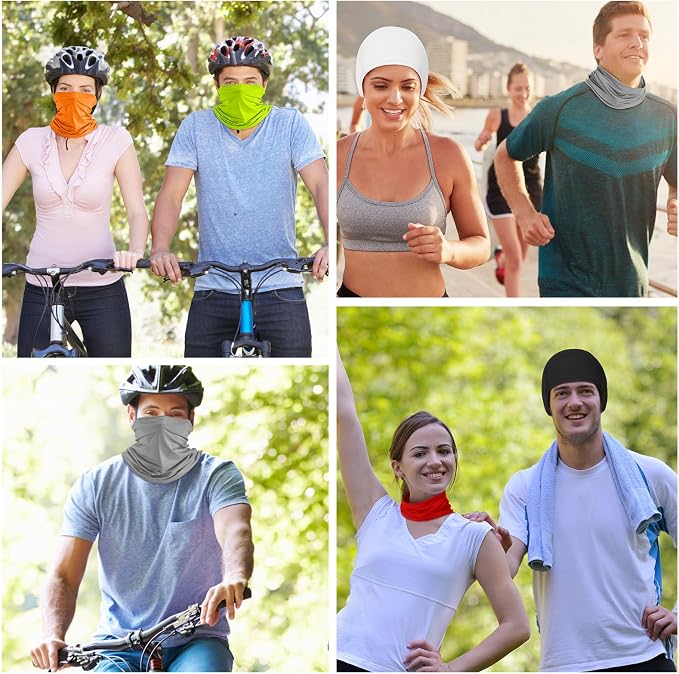 Geyoga 6 Pieces Summer UV Protection Cooling Neck Gaiter Face Clothing Neck - Image 6