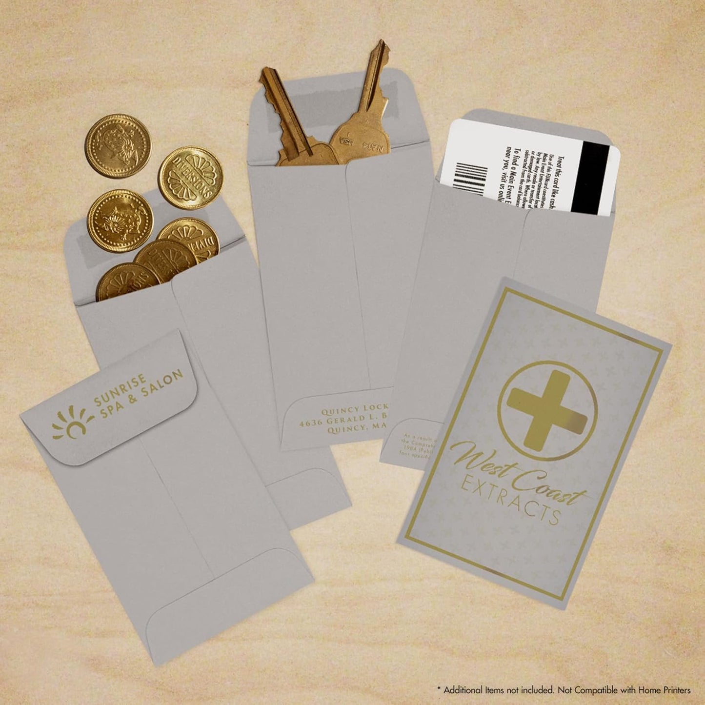 LUXPaper #1 Coin Envelopes | 2 1/4" x 3 1/2" | Gray Wove | 28lb. Text | 50 Qty