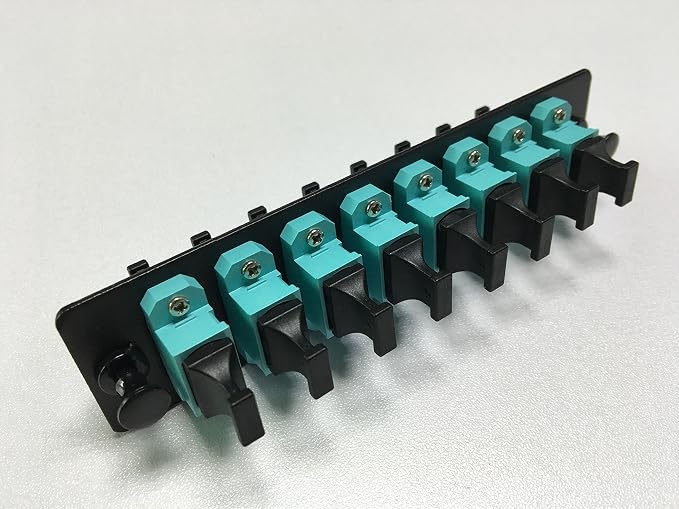 RiteAV LGX Footprint Fiber Optic Cable MPO Adapter Patch Panel 8 Ports Loaded by RiteAV