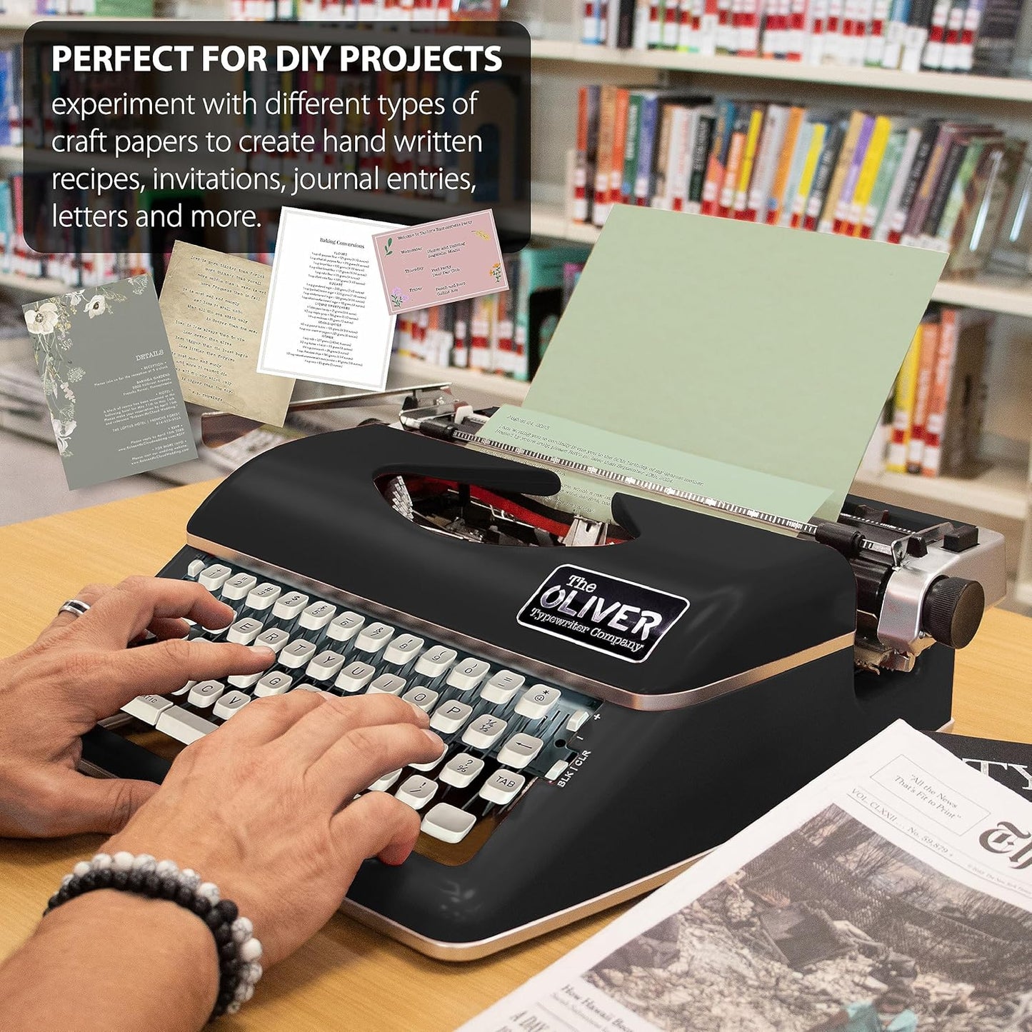Timeless Manual Typewriter, Black