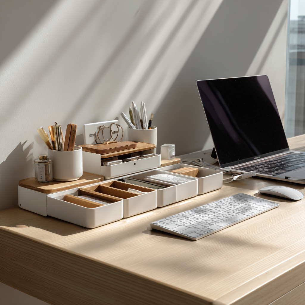 Organize Your Workspace with HandyDesk Minimal Desk Storage