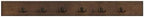 Pomona Solid Wood Entryway Wall Mount Coat Hook, Rustic Brown, 48 Inch - Image 7