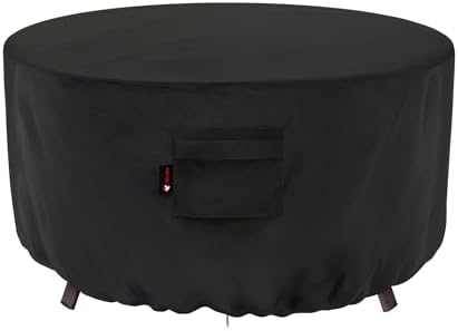 iBirdie Round Fire Pit Cover 28 inch, Outdoor Waterproof Coffee Table Cover by iBirdie