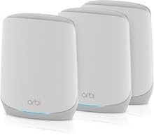 Netgear Orbi RBK763-100NAR AX5400 Tri-band WiFi 6 Mesh System, Router and 2 by Amazon+Renewed