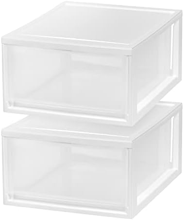 IRIS USA 2-Pack 30 Qt. Stacking Drawer Organizer - Image 5