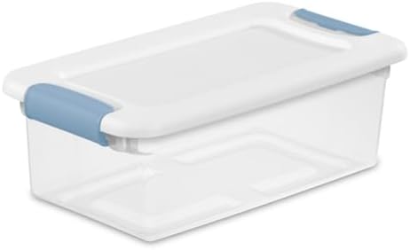 Sterilite 6 Qt Latching Storage Box, Stackable Bin by Sterilite