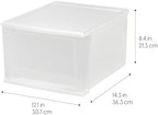 IRIS USA 4-Pack, 17 Qt. Medium Stacking Drawer Storage Organizer - Image 3