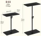 MAHANCRIS Narrow Side Table, Height Adjustable Sofa Table, Tall Couch Table - Image 3