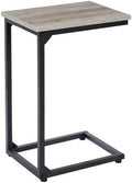 AMHANCIBLE C Shaped End Table, Slide Under Couch Table by AMHANCIBLE