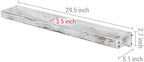 MyGift 30 Inch Shabby White Washed Solid Wood Wall Mounted Shoe Hanger Storage - Image 5