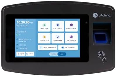 uAttend JR1000 Biometric Fingerprint, PIN Time Clock - Image 2
