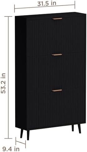 Shoe Cabinet Storage, Modern Freestanding Organizer - Image 2