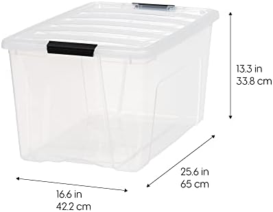 IRIS USA 4-Pack 72 Quart Storage Bins - Image 3
