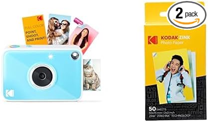 Kodak Printomatic+ Instant Print Digital Camera and Kodak 2ʺ x 3ʺ Premium Zink by Kodak