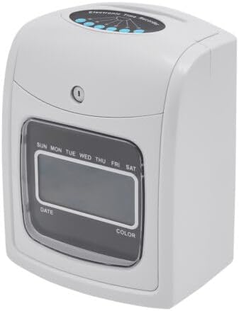 Time Clock Punch Card Employee Attendance Machine LCD Display Check- in Machine - Image 4