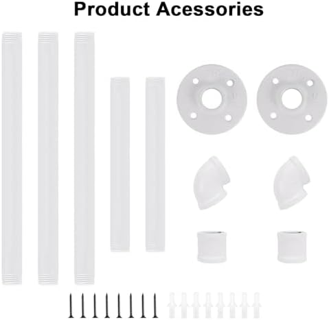 Industrial Iron Pipe Clothes Hanging Bar DIY Wall-Mounted Garment Rack Heavy - Image 6