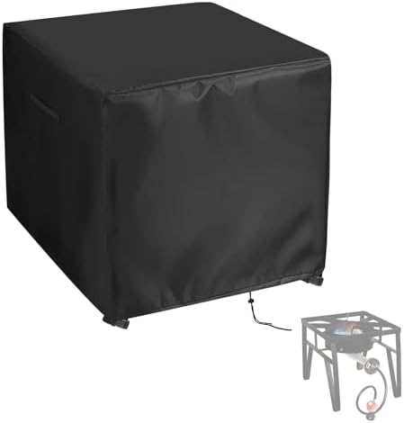 Outdoor Single Burner Stove Cover, 17”L x 17”W x 20”H by Aidetech