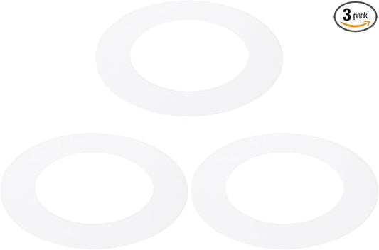 PATIKIL 3" ID 4.7" OD Plastic Trim Ring, Translucent Matte White by PATIKIL